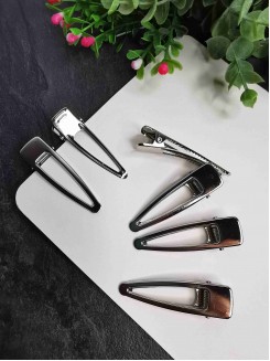 Зажим металлический "Треугольник" 5,5см (серебро)